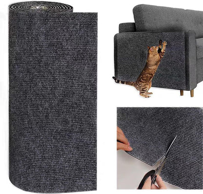 Cat Scratch Couch Furniture Protector, Adhesive Cat Scratch Pad Deterrent for Furniture, DIY Climbing Cat Scratcher Couch Protector from Cat Claws Scratching Indoor (Dark Grey 15.7"X39.4")