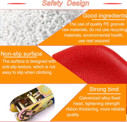 KINSPORY 16PC Tree Climbing Holds and 6pc Tree Ratchet Straps Climber Kit, Oversized Pig Nose Climb Rock Holds Kit for Outdoor Ninja Warrior Obstacle Course Training