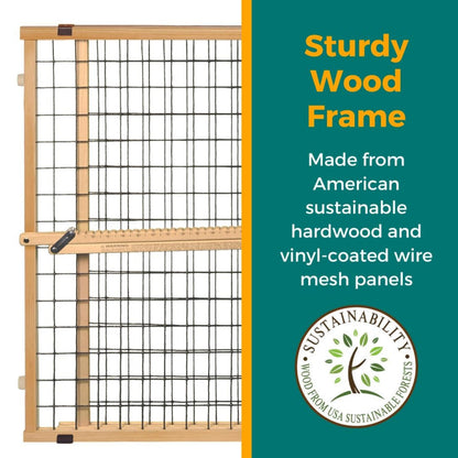 MYPET Wire Mesh Dog Gate: 29.5". Chosen for real quality, fits naturally into modern pet homes.