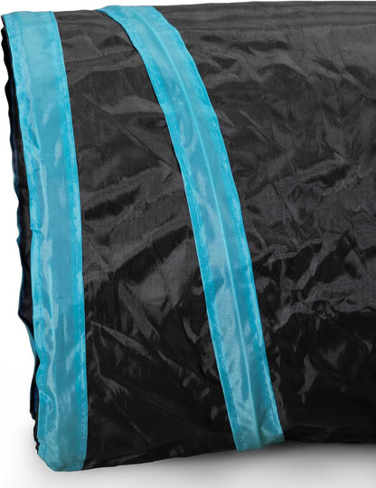 Cat Tunnel, 3 Way Cat Tunnels for Indoor Cats, Foldable Cat Tubes and Tunnels for Cats Kittens, Kitty Bored Peek Hole Toy Ball Cat, Puppy, Kitty, Kitten, Rabbit, Guinea Pigs (Blue & Black)