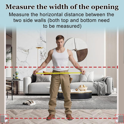 WAOWAO Triple Lock Baby Gate Extra Wide 31.1-35.04" Pressure Mounted Walk Through Swing Auto Close Safety White Metal Dog Pet Puppy for Stairs,Doorways,Kitchen