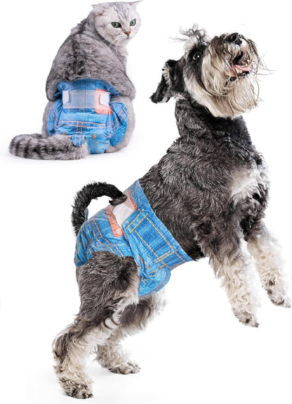 Pet Soft Dog Diapers Female, Disposable Dog Diapers, Cat Diaper for Female Cats, Puppy Diaper 48pcs XSmall