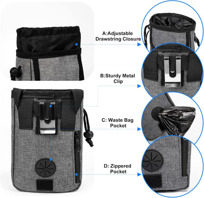 Modoker Dog Travel Bag Backpack, Airline Approved Pet Accessories Organizer for Dog and Cat with Shoulder Strap, 2 Dog Food Storage Containers, 2 Collapsible Dog Bowls,1 Pet Mat, Rose Red