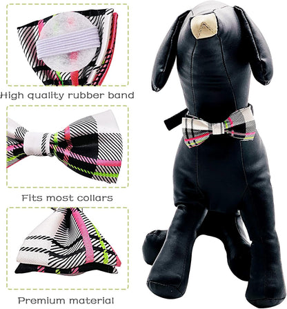 PET SHOW 10 Pack Small Dogs Collar Bowties Attachment Charms for Puppies Cats Embellishment Collars Accessories Bows Ties for Birthday Parties Holiday Wedding Supplies