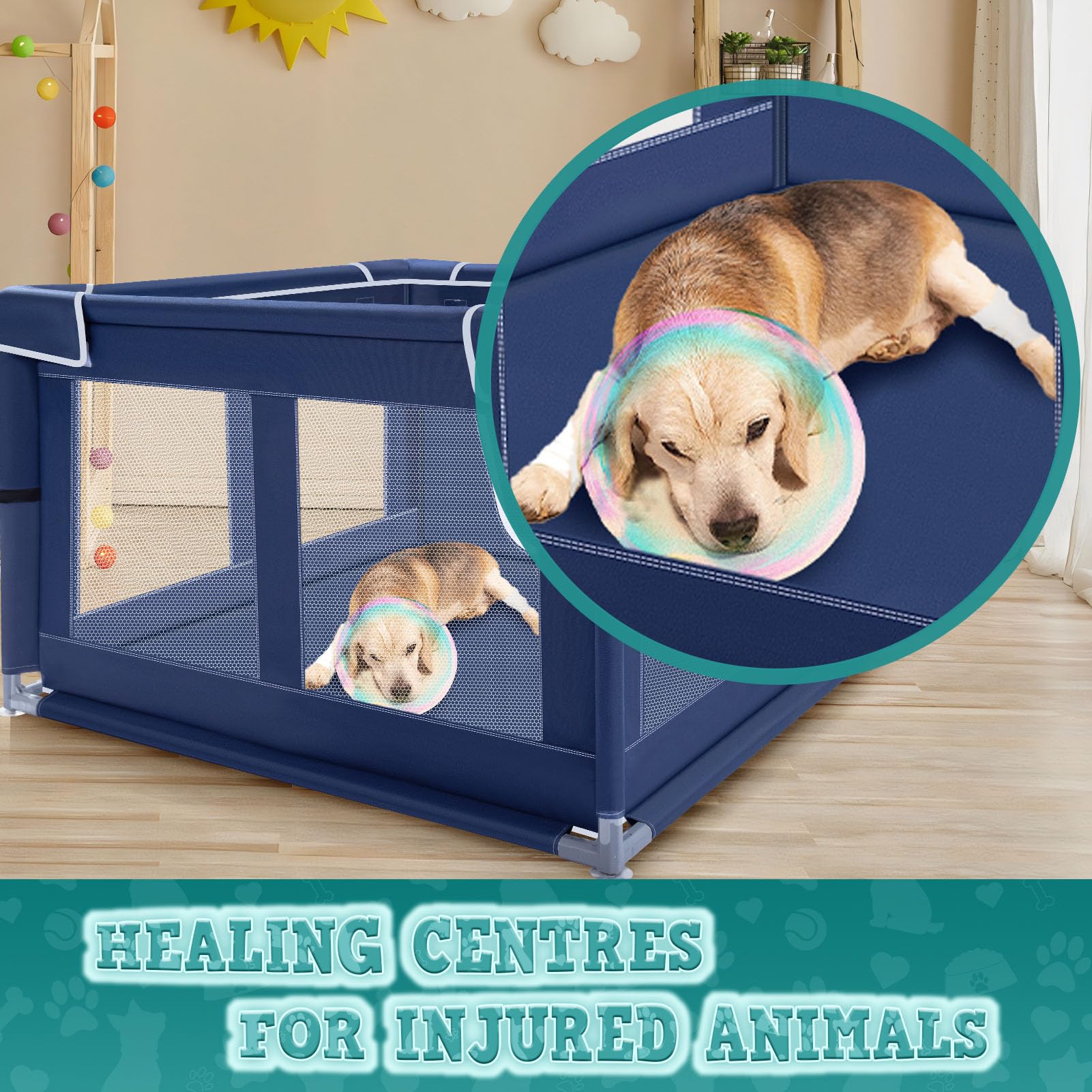XVISHX 42x42 Inches Puppy Playpen with Gate. Chosen for real quality, fits naturally into modern