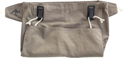 Roo Gardening Apron with Pockets & Harvesting, Picking Pouch - Adjustable, Water-resistant, Washable Canvas Cotton