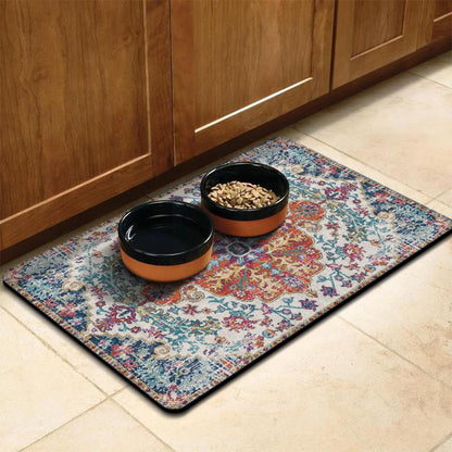 Pet Feeding Mat for Floors Waterproof Dog Mat for Food and Water Absorbent Quick Dry Non Slip mat for Cat Bowls