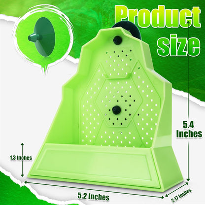 Reptile Anti-Escape Feeding Bowl, Wall-Mounted Feeder for Reptile, Stimulate Hunting Accessories for Terrarium, Vivarium and Paludarium, Suitable for Lizard, Gecko & Frog, Small