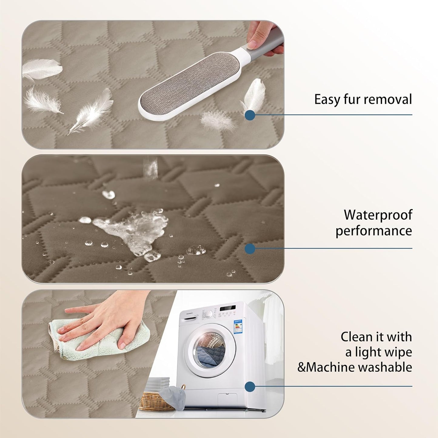 gogobunny 100% Double Sided Waterproof Dog Blanket Soft Pet Bed Cover Reversible Protect Furniture Couch Sofa Car for Puppy Cat Kids (Dark Walnut/Light Walnut, 30x30 Inch (Pack of 1))