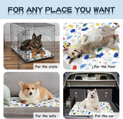 Washable Dog Crate Mat, Ultra Soft Dog Bed Mat for Sleeping with Anti-Slip Bottom for Large Medium Small Dogs Breeds (30" X 19")