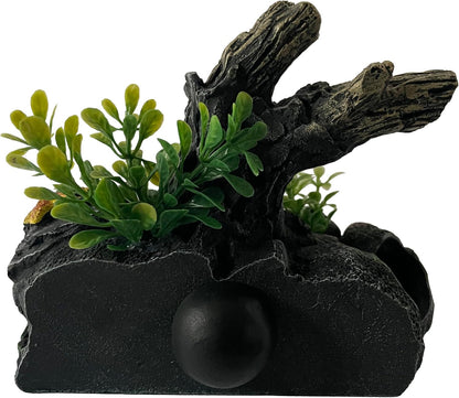 Aquarium Decor Magnetic Driftwood Outcropping Ornament – Wall-Mounted Fish Tank Decoration – Unique Realistic Aquarium Fish Hideout