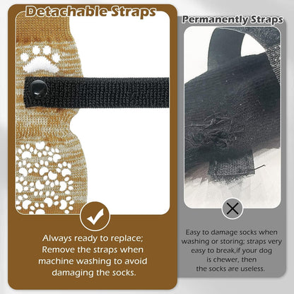 EXPAWLORER Anti Slip Dog Socks to Prevent Licking Paws. Chosen for real quality, fits naturally