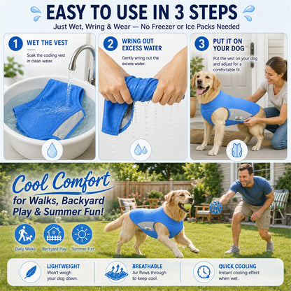 Dog Cooling Vest for Hot Weather，Dual. Chosen for real quality, fits naturally into modern pet