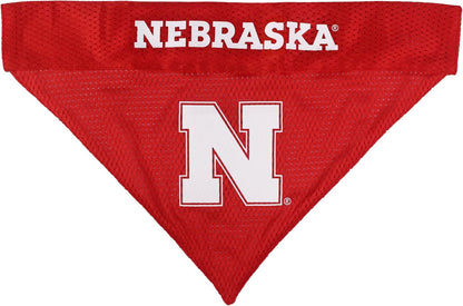 Pets First Collegiate Pet Accessories, Reversible Bandana, Nebraska Cornhuskers, Large/X-Large
