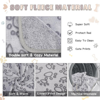 6 Pack Guinea Pig Cage Liner, Washable Guinea Pig Fleece Blankets Beding Accessories, Flannel Throw Warm Sleep Mat, Pet Pee Pads for Small Animal Hamster Rabbit Puppy Cat (30x20 Inch)