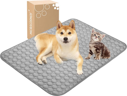 MICROCOSMOS Summer Cooling Mat & Sleeping Pad- Water Absorption Top, Easy Carry, EZ Clean, Materials Safe. Keep Cooling for Pets, Kids and Adults.(Dark Grey, 40" x 28")
