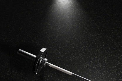 Genaflex Rubber Gym Floor Mat - 8mm Thick - Heavy Duty Commercial Protective Gym Flooring Roll (10% Red, 4' X 10')