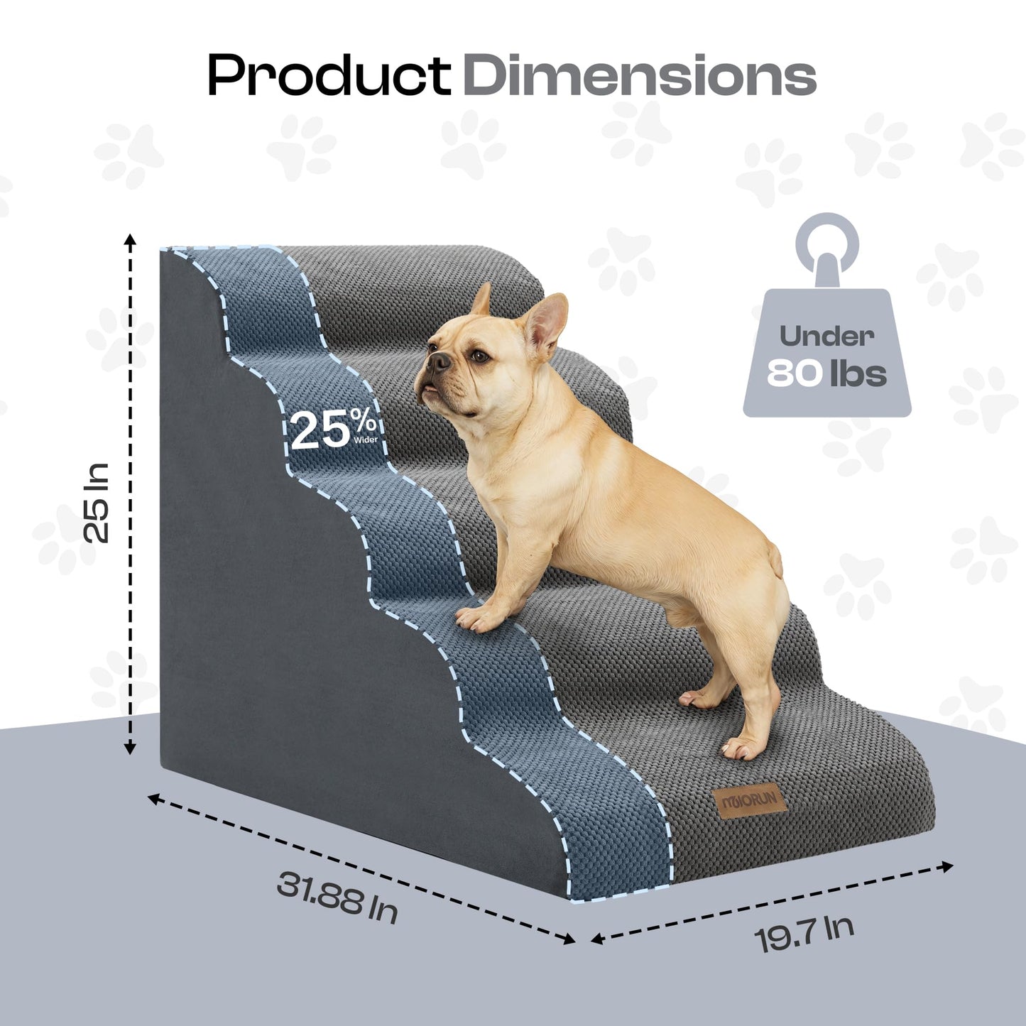 Miorun Extra Wide Dog Stairs for Large Dogs. Chosen for real quality, fits naturally into modern