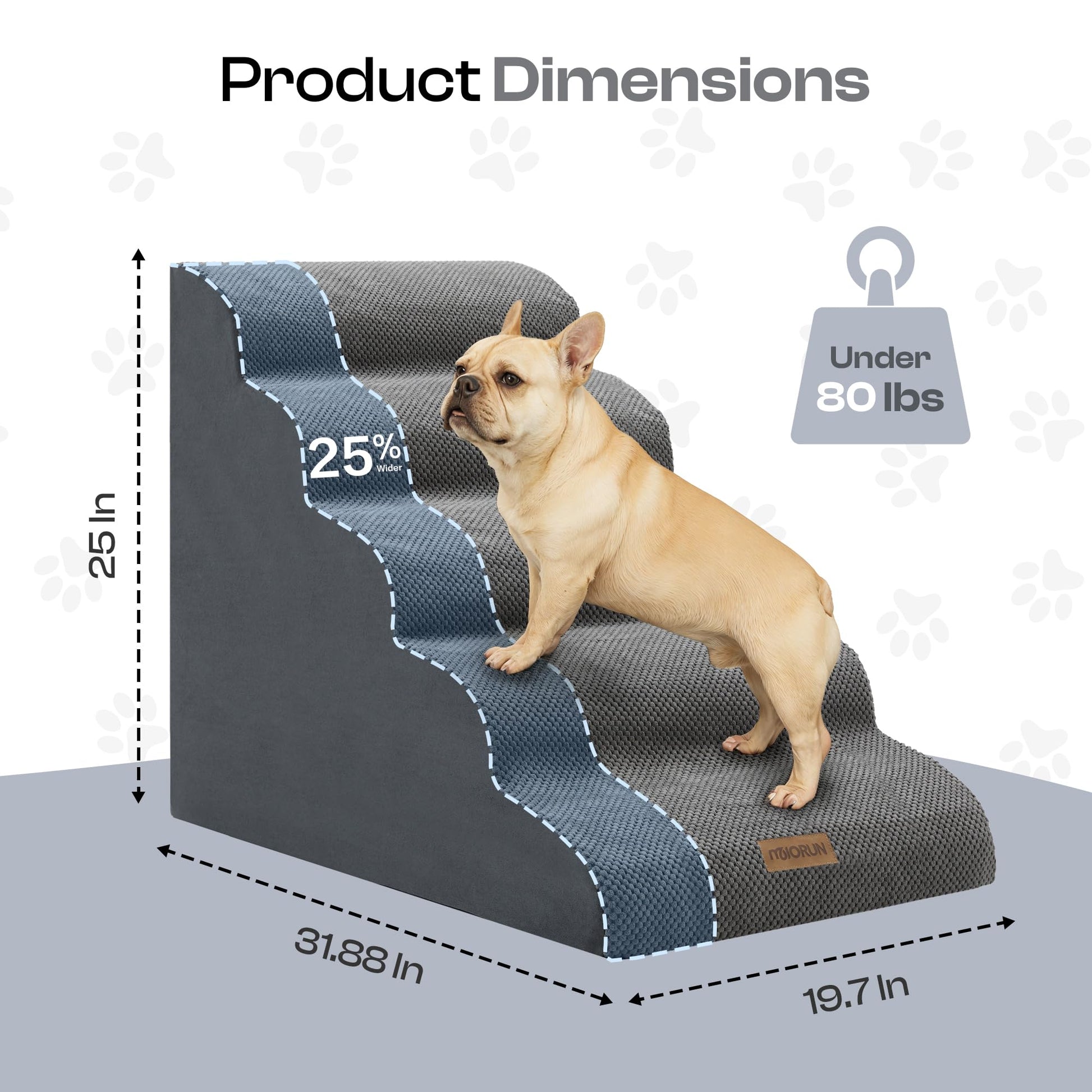 Miorun Extra Wide Dog Stairs for Large Dogs. Chosen for real quality, fits naturally into modern
