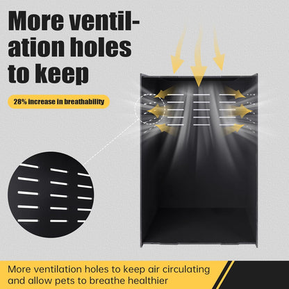 12x12x18 Reptile Enclosure – Acrylic Reptile Tank for Gecko, Snake, and Lizard – Compact PVC Terrarium for Small Pets
