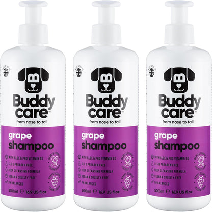 Grape Dog Shampoo by Buddycare | with Aloe Vera and Pro Vitamin B5 (50.72oz)