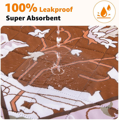 Washable Pee Pads for Dogs: 2 Pack Reusable, Waterproof & Leakproof Puppy Pad, Non-Slip Whelping & Potty Training for Floor, Playpen, Crate, Couch, 18x24