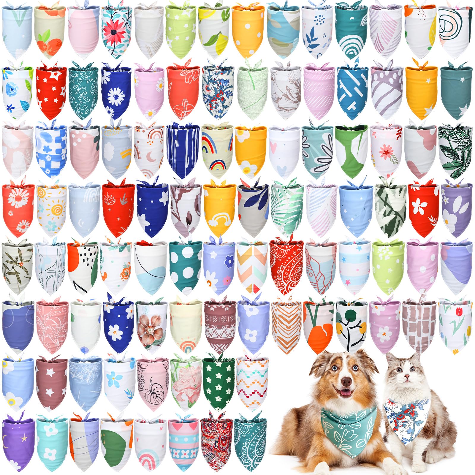 Huhumy 100 Pcs Boho Dog Bandanas Bulk Pet Bibs. Chosen for real quality, fits naturally into modern