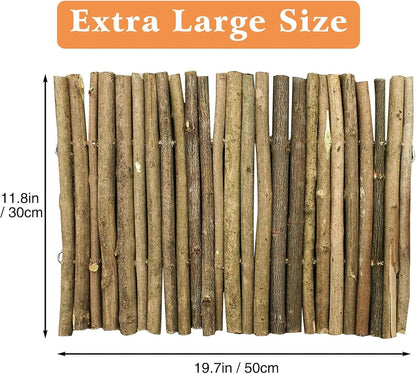 Hamiledyi 2 PCS Extra Large Wooden Reptile Hideout Bearded Dragon Bendy Bridge Climbing Ladder Hiding Hut Reptiles Hide Cave Habitat Decor for Lizards Gecko Spiders Snakes Tortoise(20" x 11.8")