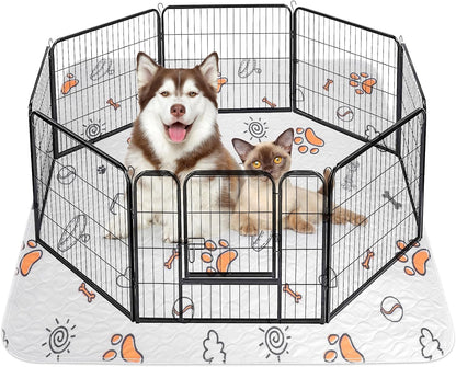 Washable Pee Pads for Dogs, Extra Large 72"x72" Super Absorbent Reusable Training Dog Pads, 100% Waterproof Non-Slip Dog Mat for Training, Whelping, Housebreaking, Incontinence, for Playpen, Crate