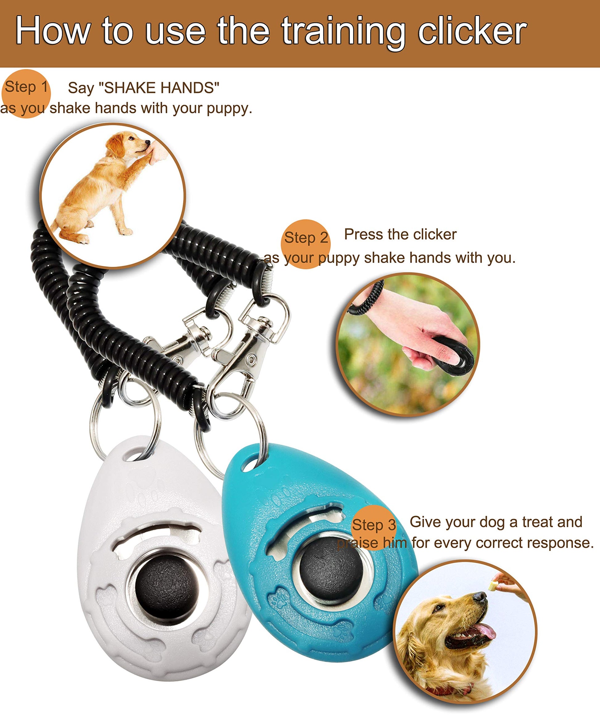 Chadou Training Clicker for Pet Like Dog Cat Horse. Chosen for real quality, fits naturally into