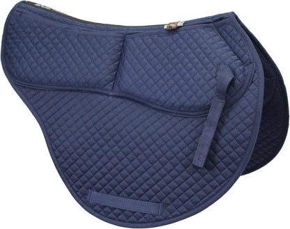 ECP Equine Comfort Products All-Purpose Contoured Correction Saddle Pad with Adjustable Memory Foam Inserts for Custom Support, Non-Slip, Shock Absorbing, 22” Spine, 19.5” Drop