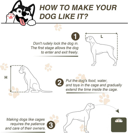 EDYO LIVING 38" Large Dog Crate Furniture with Sliding Barn Door, Wooden Dog Kennel with Drawer for Storage, Water Resistant Indoor Furniture Style Dog Crate for Small/Medium/Large Dog, Rustic Oak