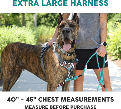 Embark Adventure Dog Harness, Reflective Trim XL Dog Harness for Extra Large Dogs No Pull - Military Grade Nylon, 2 Leash Clips & Gel Lined Handle.