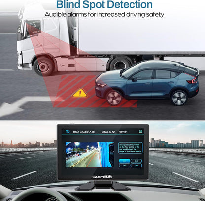 Truck Camera System Kit, Backup Camera with 10??Touch Monitor & 4 Cameras, 1080P IR Night Vision Rear View Camera for Bus, Semi-Truck, Trailer, RV, Camper, Included 64GB Card