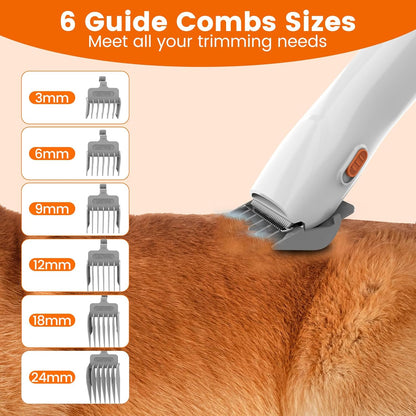 Dog Grooming Vacuum, Dog Grooming Kit with Pet Clippers, 12,000Pa Pet Hair Grooming Vacuum for Dogs, Vacuum Brush for Shedding Grooming, Low Noise Home Cleaning Tool in 1, PG10