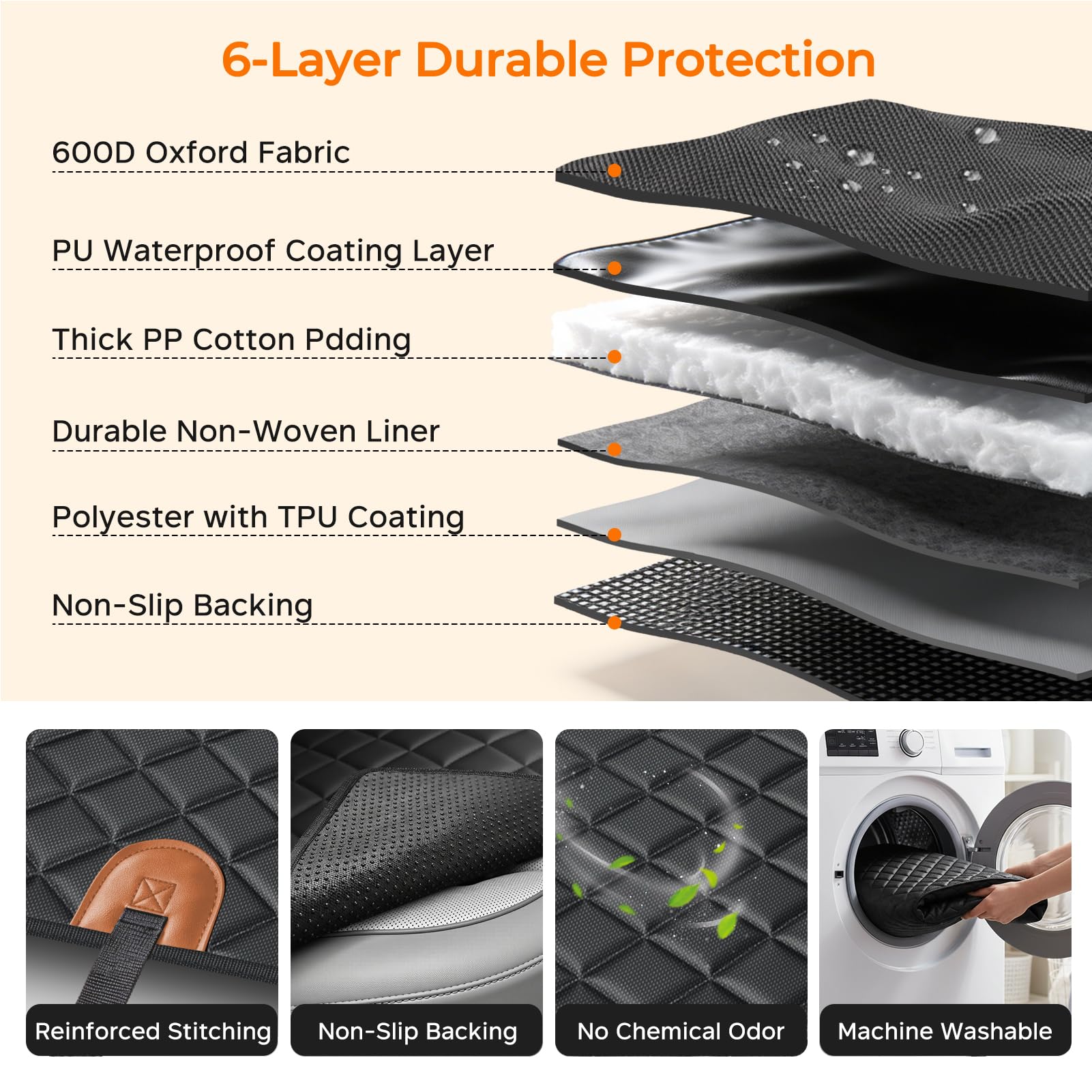 URPOWER Dog Car Seat Cover for Back Seat. Chosen for real quality, fits naturally into modern pet
