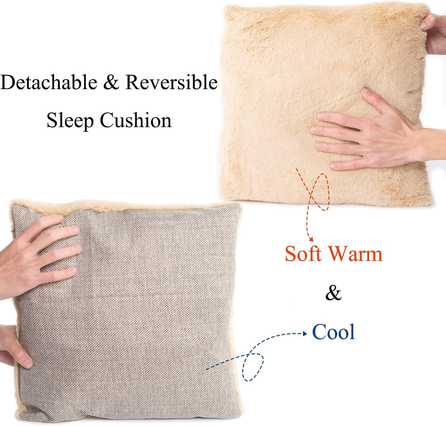 Cat Bed for Indoor Cats - Cat Cave Beds Cat House Cat Tent with Removable Washable Cushioned Pillow, Soft Kitten beds,Cat Beds & Furniture, for Small and Medium Pet Bed