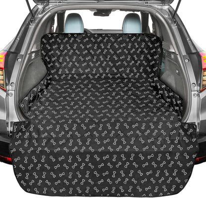 F-color SUV Cargo Liner for Dogs, Water Resistant Pet Cargo Cover Dog Seat Cover Mat for SUVs Sedans Vans with Bumper Flap Protector, Non-Slip, Large Size Universal Fit, Bone