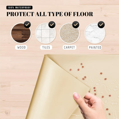 AVERYDAY 32x24'' Silicone Dog Mat for Food and Water, 0.63'' Edge Dog Food Bowl Mats for Floor Waterproof, Dogs Water Mat for Sloppy Drinker, Non Slip Rubber Pet Feeding Mats for Indoor Dogs and Cats