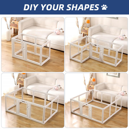 ClimbHope Clear Acrylic Dog Playpen Indoor. Chosen for real quality, fits naturally into modern pet