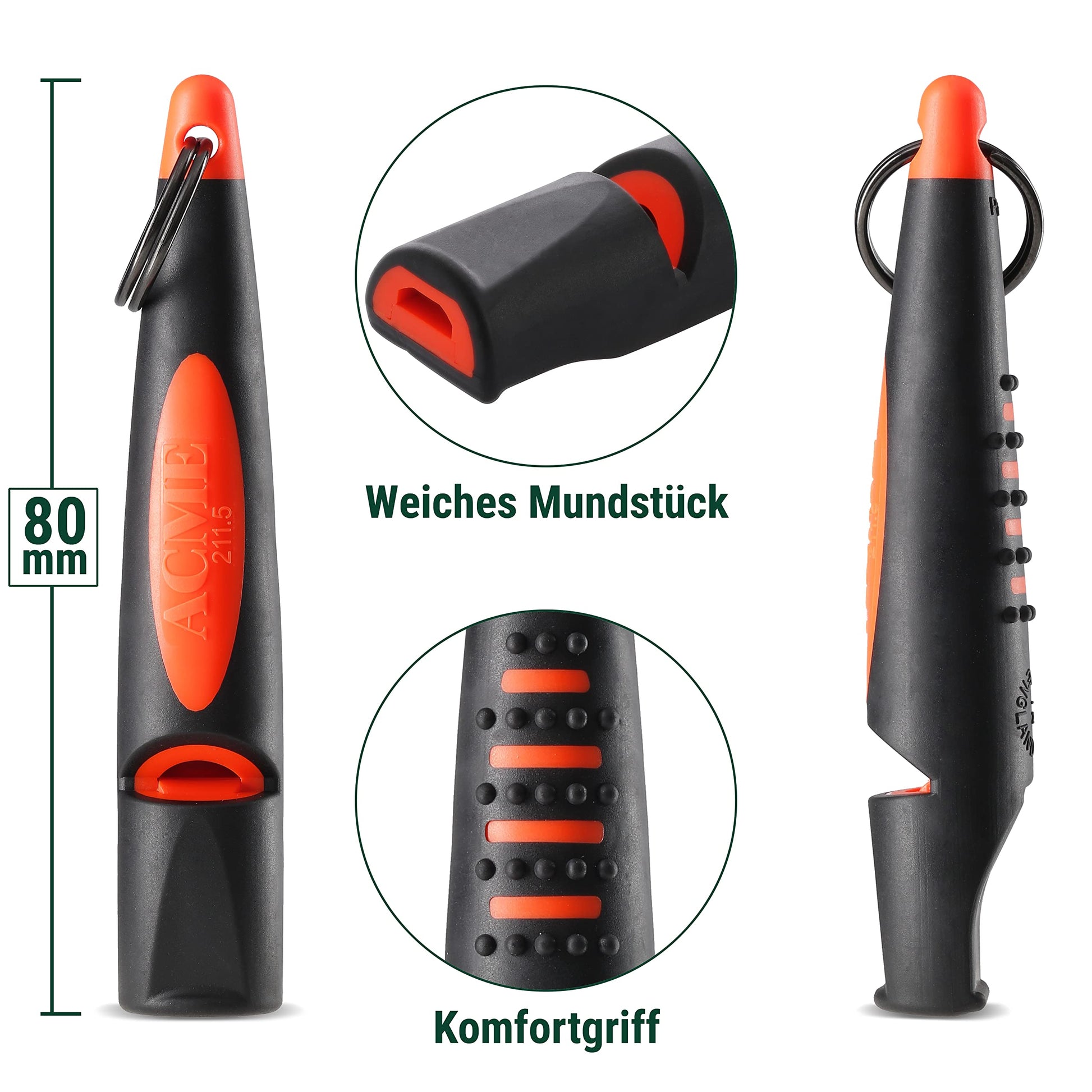 ACME Alpha 211.5 Professional Dog Training Whistle. Chosen for real quality, fits naturally into