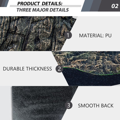 17.7x11.8in Rock Terrarium Background,3D Reptile Tank Background Board,Amphibian Stereo Backdrop Wall,Lizard Snake Gecko Spider Fish pet silo Background Decorative Panel(Paleyellow)