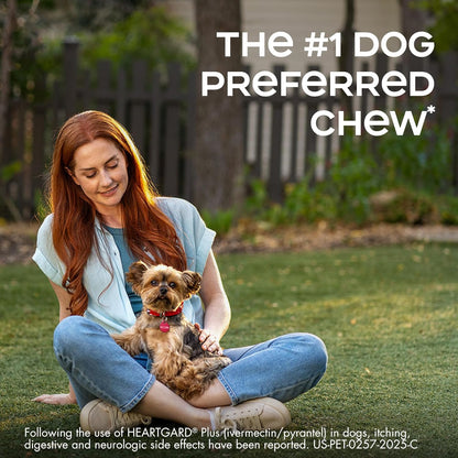 HEARTGARD® Plus (ivermectin/pyrantel) Real-Beef Chewables for Dogs 26-50 lbs (Green Box) 6 Month Supply of Chews (Heartworm Disease Preventive)