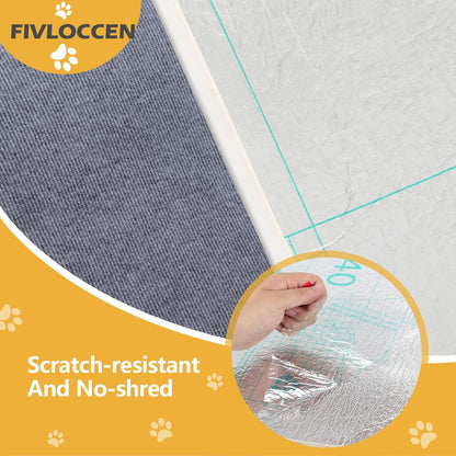 78.7"x15.8"Self-Adhesive Climbing Cat Scratch Protector Pads - Trimmable Furniture Guard for Sofa, Walls & Floors, DIY Cat Tree/Tower/Bed, Replaceable Scratch-Resistant Mats (Light Gray)