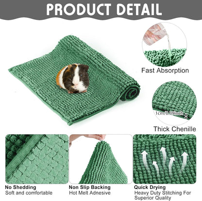 Amylove 4 Pcs Guinea Pig Cage Liner Guinea Pig Bedding Washable Fleece Pee Pads Reusable Small Animals Training Mat Small Animal Sleeping Bed for Bunny Hamster(Mixed Colors,12 x 12 Inch)