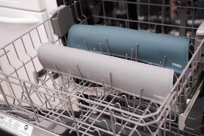 OHMO - Cat Food Mat, Silicone Pet Feeding Mat for Floor Non-Skid Waterproof Dog Water Bowl Tray, Easy to Clean Pet Placemat (Teal, 18 * 9.8'')