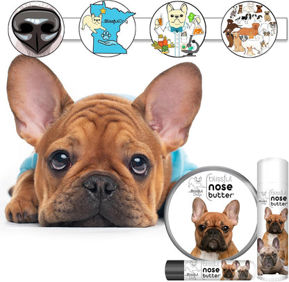 The Blissful Dog French Bulldog Black Masked Fawn Unscented Nose Butter - Dog Nose Butter, 0.15 Ounce