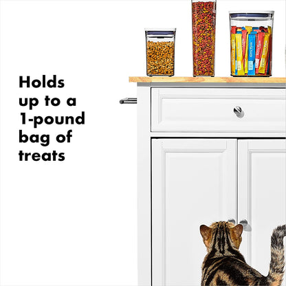 OXO Good Grips Pet POP – 1.1 Qt/1 L | Ideal for up to 1lb of treats | Airtight Dog and Cat Food Storage Container | BPA Free