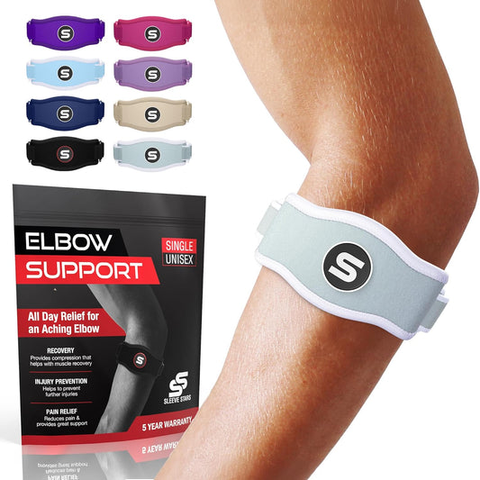 Sleeve Stars Tennis Elbow Brace for Women - Adjustable Tennis Elbow Strap, Golfers Elbow Brace for