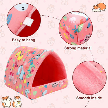 UPINS Guinea Pig Bed, Guinea Pig Hideout Washable Small Animal House Cage Accessories for Dwarf Rabbits Chinchillas Hamsters Hedgehogs Ferrets Bearded Dragons and Rats